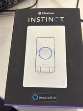 iDevices Instinct Smart Light Switch Alexa Built-In Wi-Fi Voice Control White