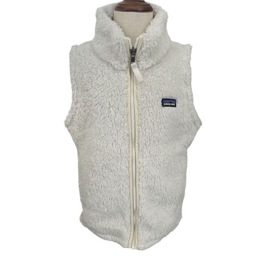 Patagonia Girl's Los Gatos Fleece Vest White Size M 10 Sleeveless Classic- AC