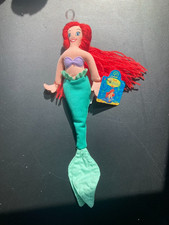 VTG Applause Little Mermaid Mini Bean Bag Plush Lot Of 3 Flounder Sebastian