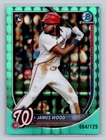 James Wood 2025 Bowman Chrome Aqua Geometric Refractor RC /125 #29 Nationals
