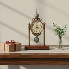 Holz-Tischuhr Kompakt Retro-Tischuhr Gut Lesbar