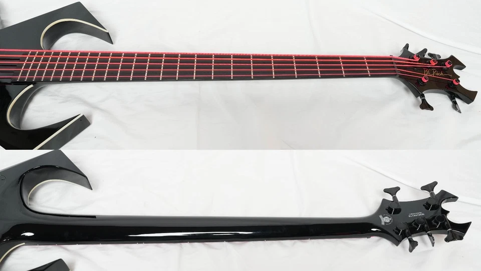 B.C.Rich Widow 5 Legacy Bass Black Through Neck Model String Made In 2008 Safe d - Image 3 of 4
