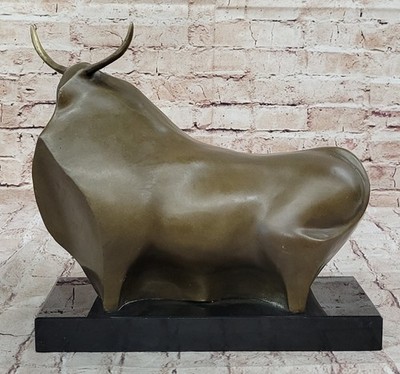 Kunst Deko Original Bull Stierkampf Stierkämpfer Messingskulptur Statue Figur