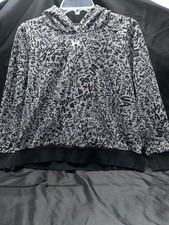 Under Armour Gray and Black Graphic Hoodie Sweatshirt Youth XL