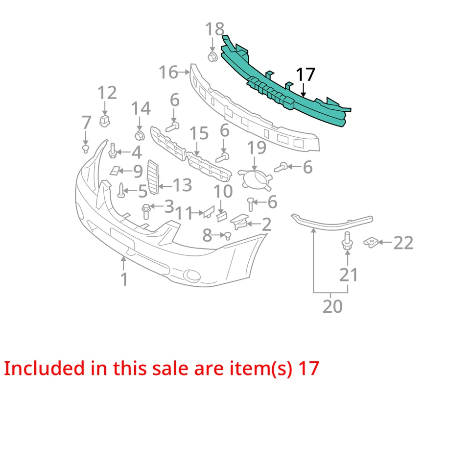 2004-2006 Kia Spectra Front Bumper Reinforcement HRN9P Foto 2 de 3