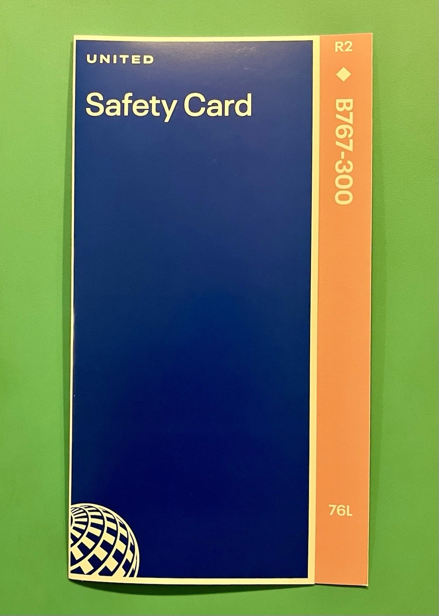 2024 NEW STYLE UNITED AIRLINES SAFETY CARD--767-300L | eBay