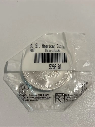 2005 Silver American Eagle Uncirculated Littleton Sealed Pack. 1 Oz Fine Silver!