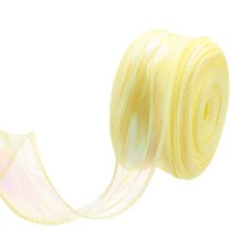 Organdi Band transparent 1,5 Zoll 25 Yard Zitrone f&uuml;r Sheer Chiffon