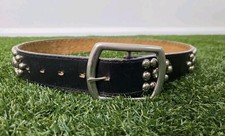 Vintage Leather Studded And Jeweled Belt Size Small