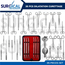 Set of 35 Pcs Dilatation Curettage Gynecology Surgical Instruments German Grade