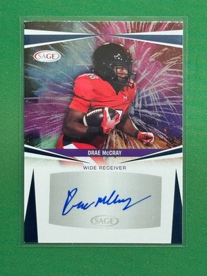 2025 SAGE HIT Football Autographs Blue High Series #A-DM3 Drae McCray