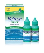Refresh Tears, Lubricant Eye Drops, 2 Bottles .5 fl oz 2 Count Pack of 1 