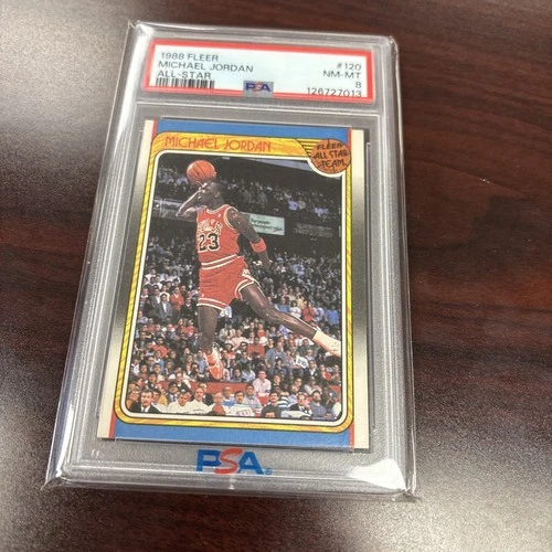 1988-89 Fleer Michael Jordan #120 Bulls PSA 8