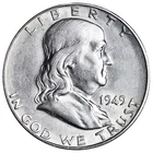 1949-S Franklin SILVER Half Dollar Brilliant XF/AU Complete Your Album!