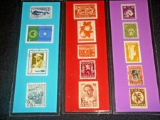 3 BOOKMARKS ~ BULGARIA  Laminated Real Postage Stamps + ONE FREE WITH PURCHASE!!