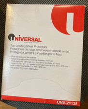 Universal Top-Load Poly Sheet Protectors, Letter, Clear, 100/box 5 BOXES