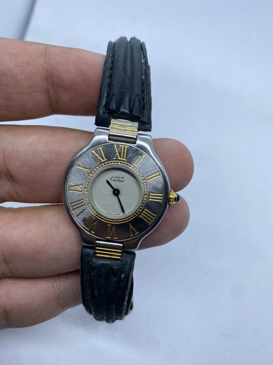 Must De Cartier 21 Stainless Steel/Gold Quartz Women Watch Must De Cartier 21 Stainless Steel/Gold Quartz Women Watch