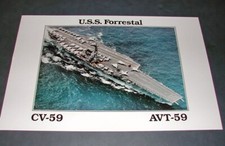 CV-59 AVT-59 USS FORRESTAL US Navy Aircraft Carrier Promotional Poster Print