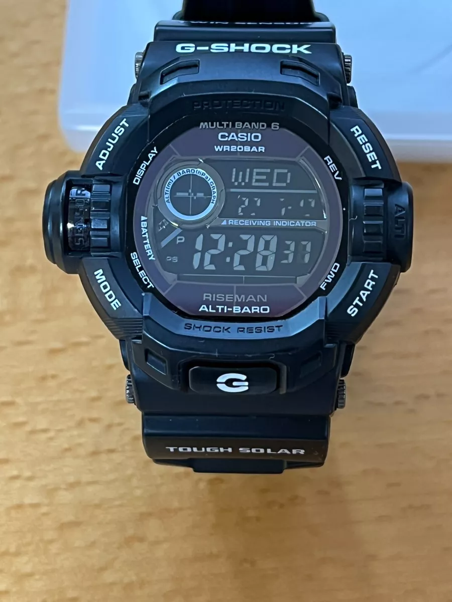 RARE Casio G-Shock Riseman GW-9200BWJ GW-9200 BWJ Matte Black Japan model