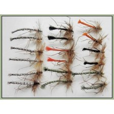 Daddy Long Legs Trout Flies, 18 Pack, Detached body Mixed Patterns & Colours 10