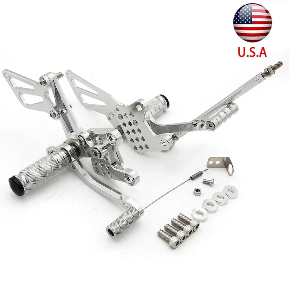 Para SV650 SV650S SV1000 SV1000S 1998-2014 CNC Reposapiés estriberas pedales Foto 4 de 4