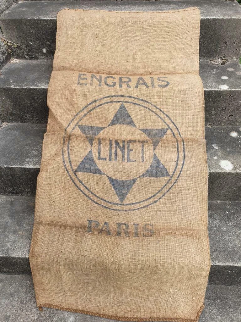 Ancien sac en toile de jute - Brocante & décoration Madame M