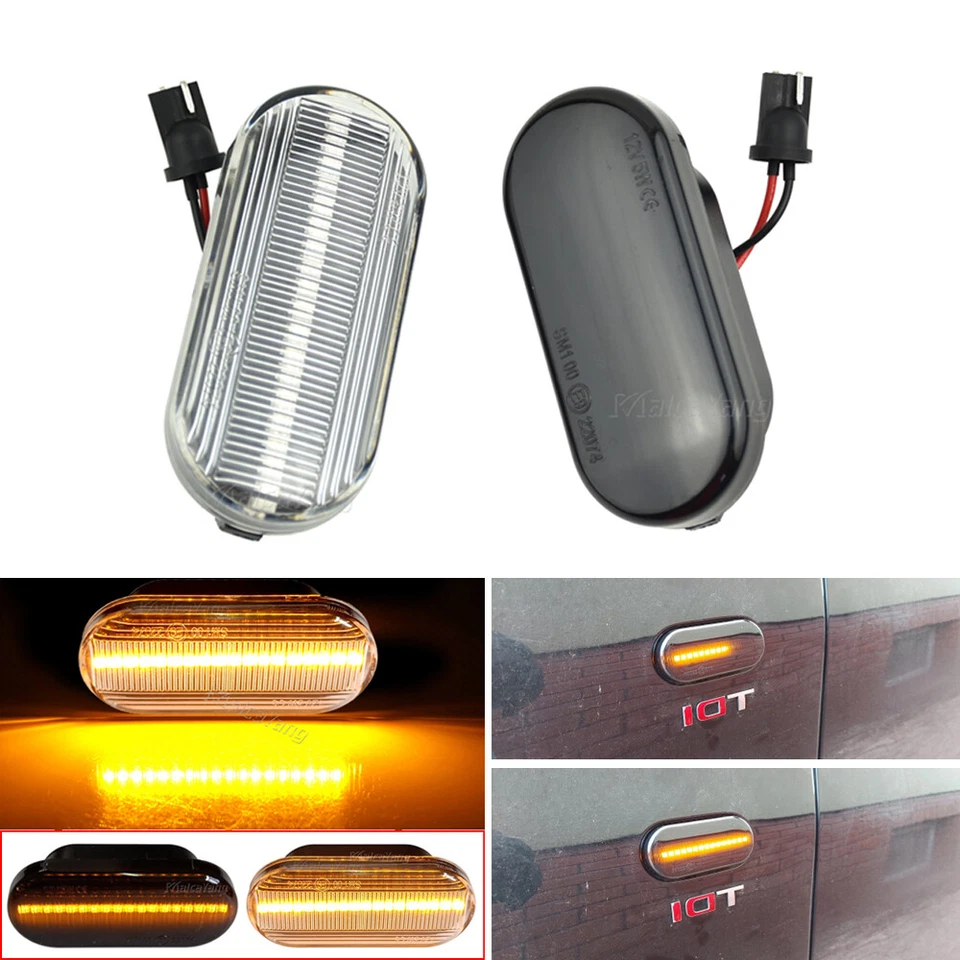 Señal de giro de luz lateral dinámica para VW Golf 3 4 Skoda Octavia Ford Focus 2 Foto 4 de 4