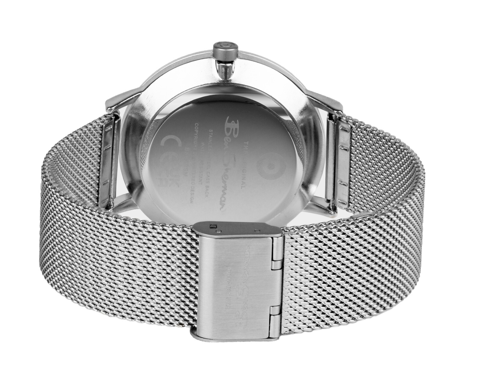 Ben Sherman Men's Watch, Silver Stainless Steel Mashed Strap, BS059SM