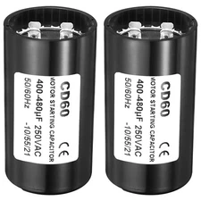 2Pcs 400-480uF/Mfd 250VAC 50/60Hz Motor Start Capacitor CD60 Run Capacitor