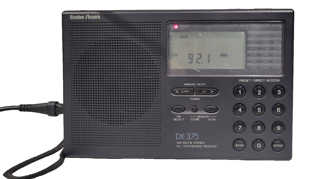 Radio Shack DX375 Portable AM/FM/MultiBand Shortwave Radio Receiver