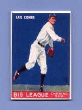 EARL COMBS BASEBALL CARD *2x3 FRIDGE MAGNET* YANKEES 27 WORLD SERIES CHAMPION