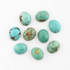 RARE BISBEE TURQUOISE 10 x 8 MM OVAL CABOCHON ALL NATURAL SOLD PER STONE F-3976