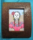 Mini Painting in Frame Day of the Dead Skeleton Native Girl — photo 2