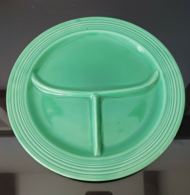 Vintage Fiestaware fiesta light Green Divided Plate eBay