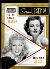 2015 Panini Americana Screen Legends GOLD #9 GENE TIERNEY & GINGER ROGERS 01/49