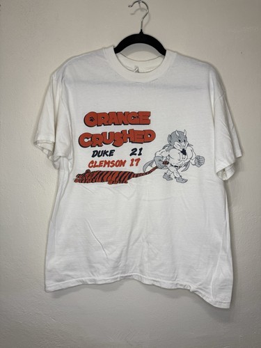 Vintage RARE Duke Vs. Clemson 1989 Football Final Final Final Score T-shirt Tee