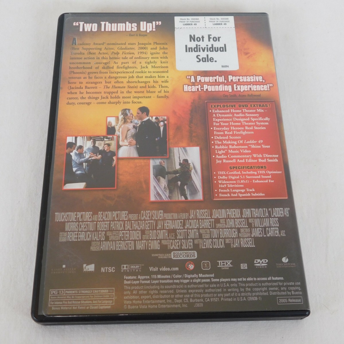 Ladder 49 DVD 2004 Joaquin Phoenix John Travolta Morris Chestnut