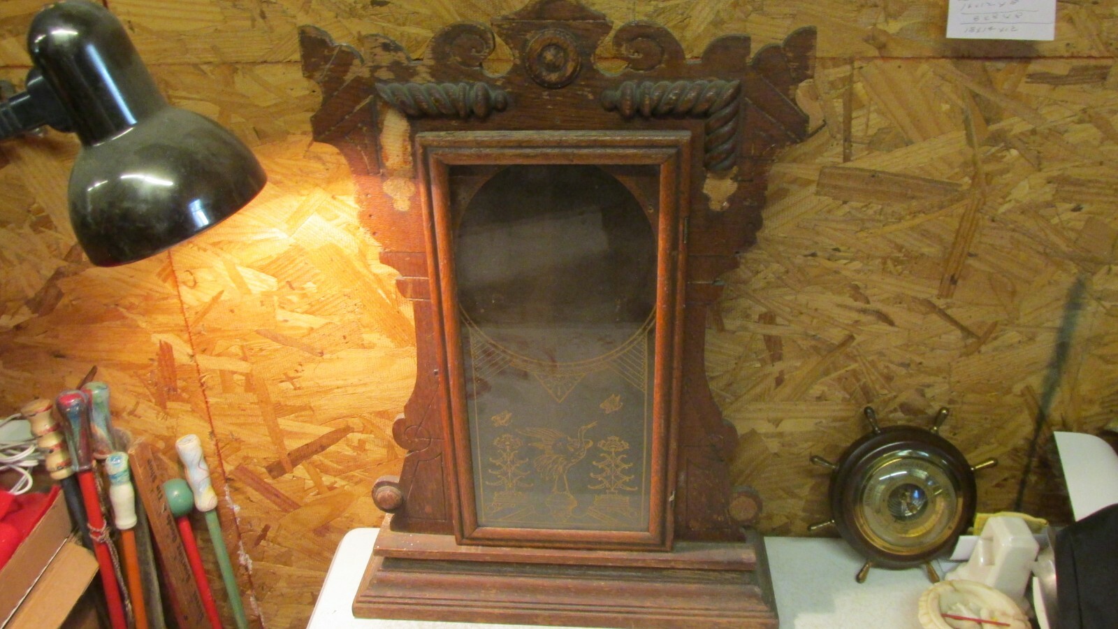 Antique Waterbury Eldred Wood Clock Case Parts eBay