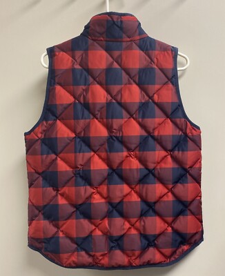 J. Crew Womens M Excursion Down Puffer Vest Buffalo Plaid  display picture 1