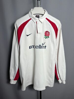 Nike Team 2001 2002 England Rugby Shirt Long Sleeve BTcellNet