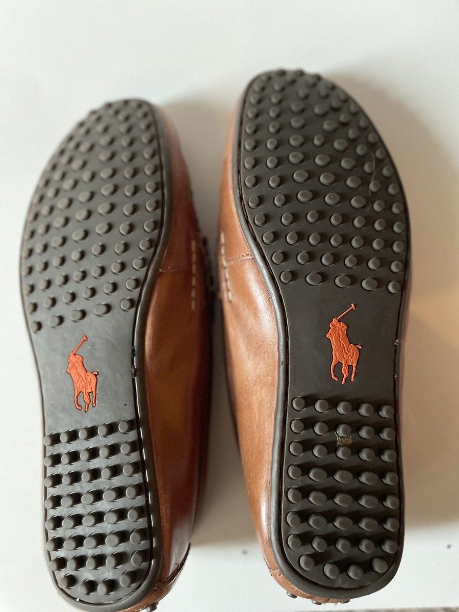 Polo Ralph Lauren Wes Mens Size 10D Brown Leather Driving  display picture 1