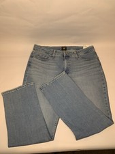 Womens Lee Blue Jeans 6 Medium Mid Rise Straight Leg Stretch Denim