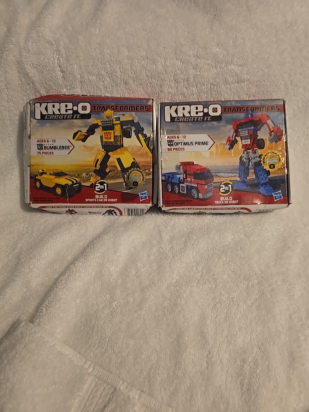 KRE-O Transformers Optimus Prime + Bumblebee 2010 Building Figures (New)