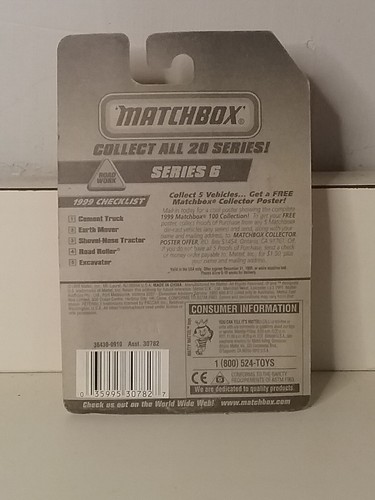1999 Matchbox #26 Series 6 Road Work Orange Peterbilt CEMENT TRUCK - NEW - Picture 2 of 2