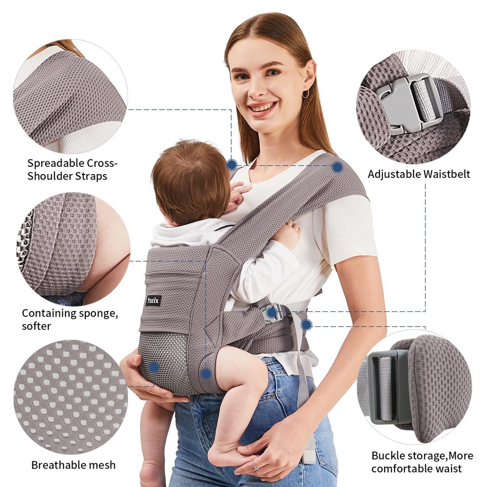 Newborn Carrier,Baby Carrier,Baby Wrap Backpack Carrier with Hip Seat