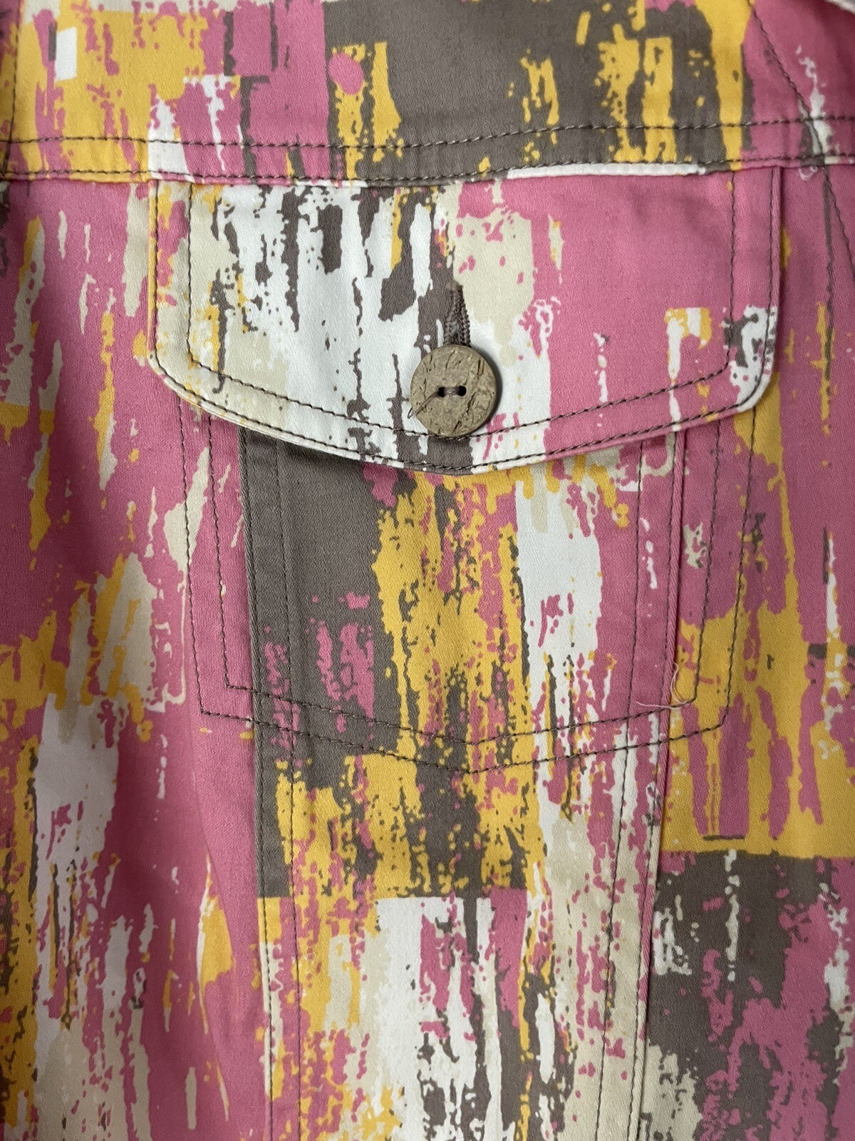 Ruby Rd Jacket Womens 16W Pink Multicolor Cotton … - image 3