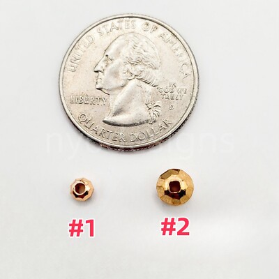 Metallic Gold Faceted Round Spacer Beads 4mm 6mm 30pcs 18pcs Findings Supply