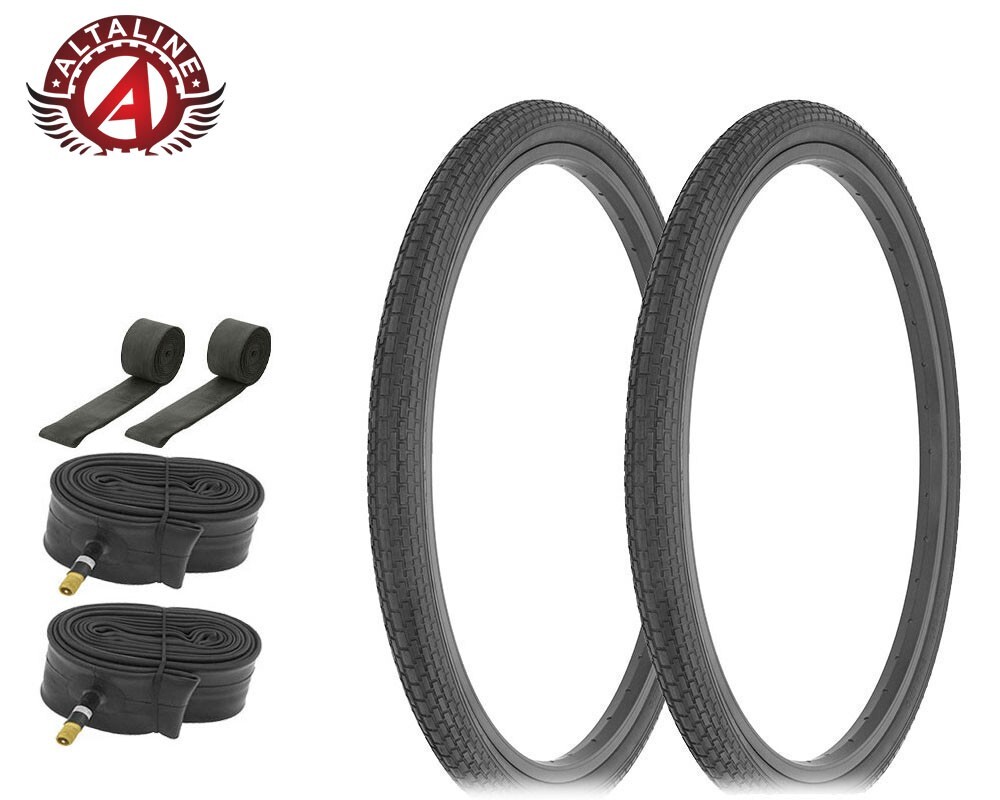 AltaLine Bicycle 26" x 1.75" DURABLE S2 Tires Schwinn Style 