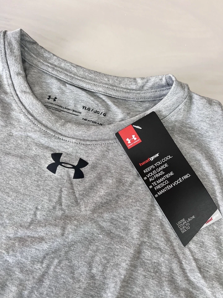 Under Armour Youth Locker 2.0 Shirt GRAY HEATHER | BLACK YTH LG - Image 2 of 4