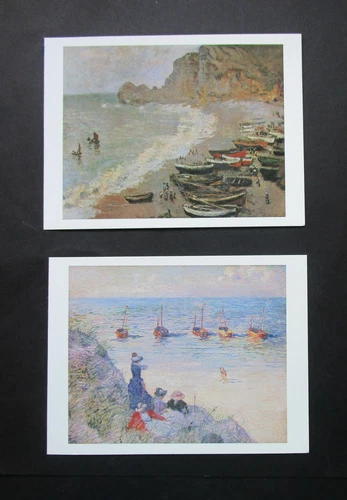 CRAFT PAIR 1990  SEA PAINTINGS  ART CARDS  PERFECT FOR FRAMING & OTHER HOBBIES